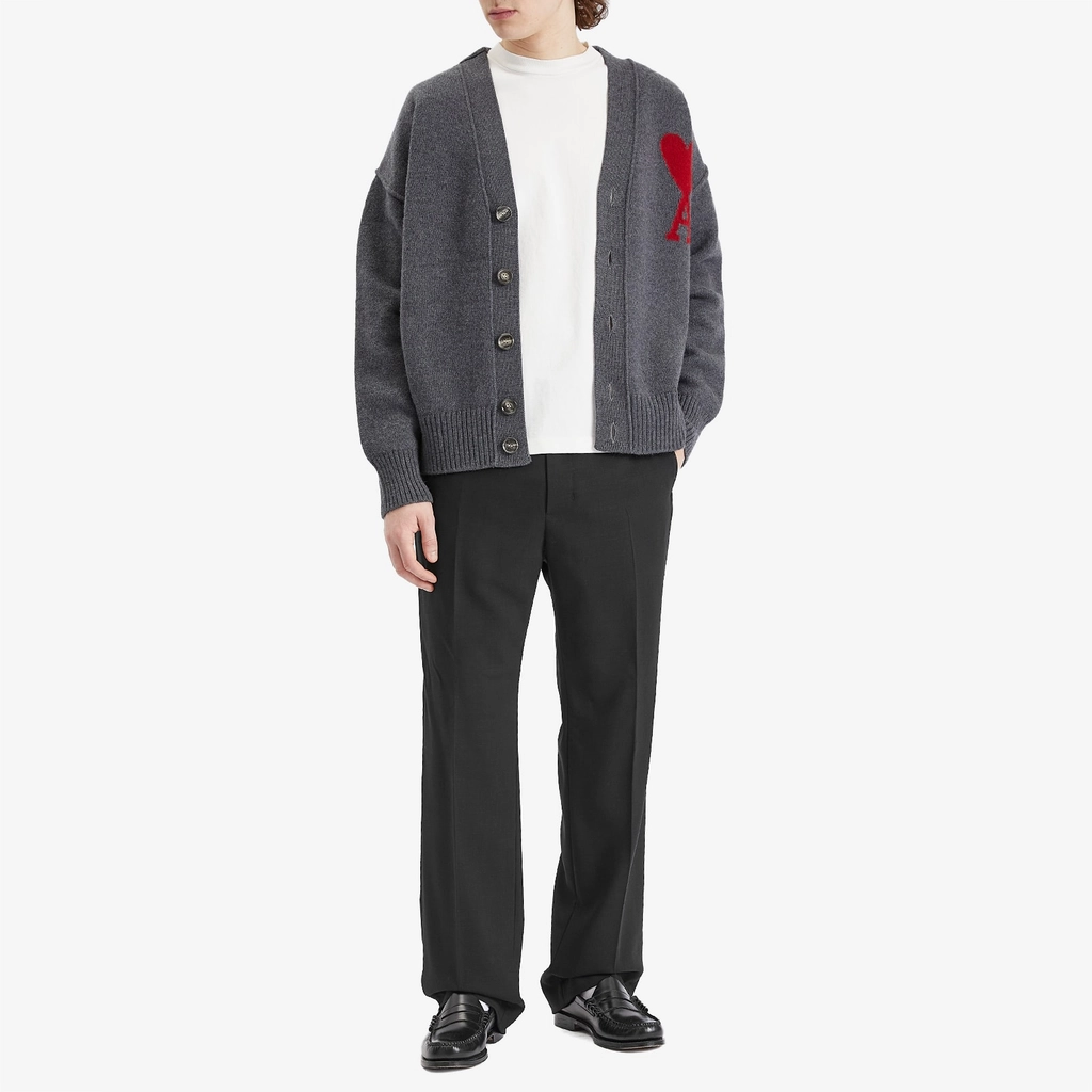AMI Paris Men's Straight Fit Trousers Black